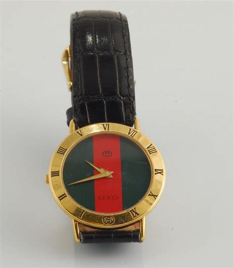 gucci watch late 80's blue red for sale|gucci watches from the 80s.